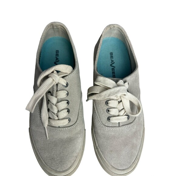 Madewell SeaVees Suede Legend Sneaker Grey cream Size 7 - Picture 1 of 5